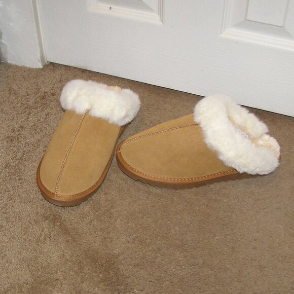 NIB size 9 Flexus Tan suede slippers by Sprig Step MADE IN ITALY - Picture 5 of 15